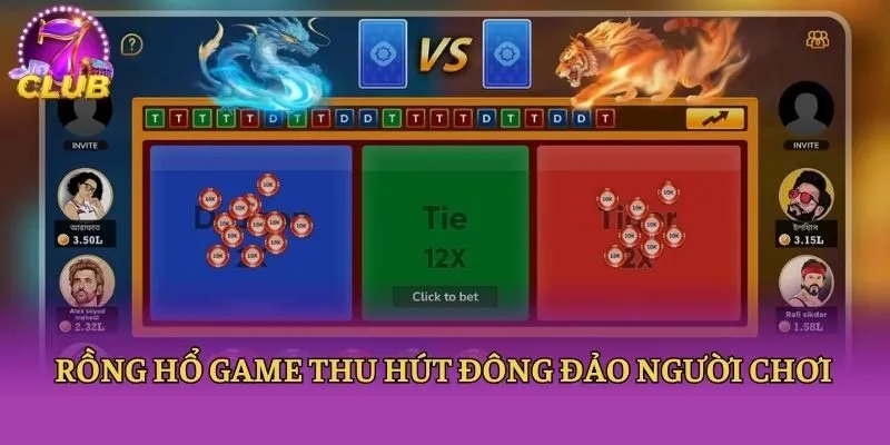 Rồng hổ game thu hút đông đảo người chơi